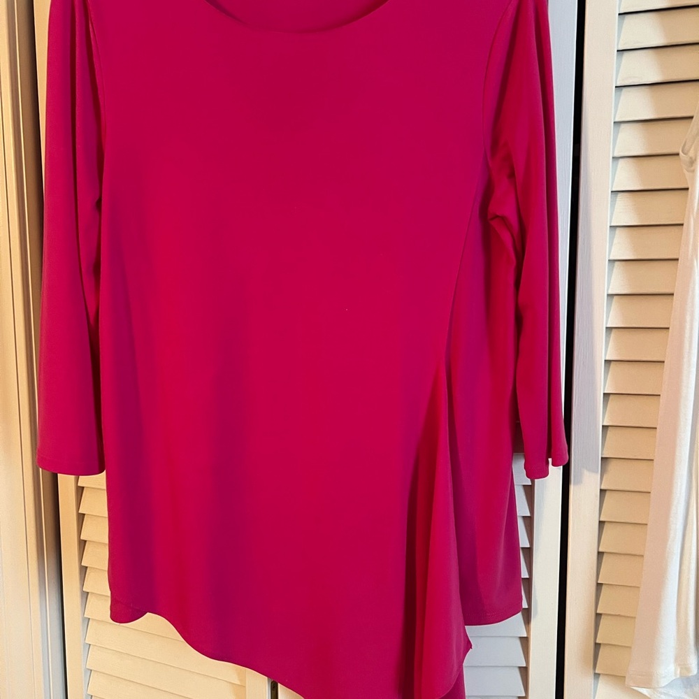 Chico's Asymmetrical Pink Tunic Top